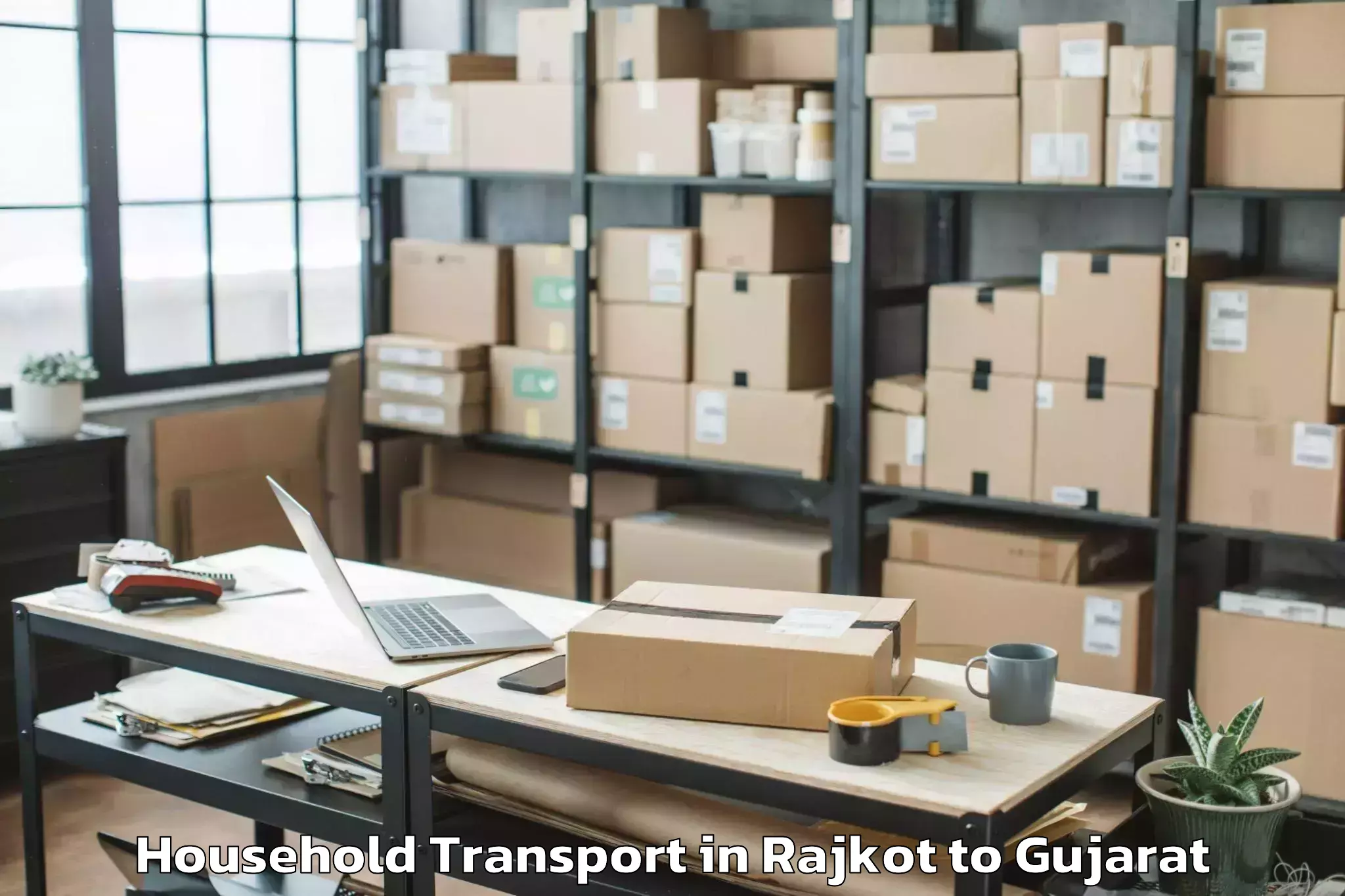 Book Rajkot to Kadi Household Transport Online